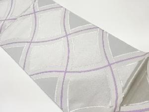 引箔変わり襷模様織出し袋帯